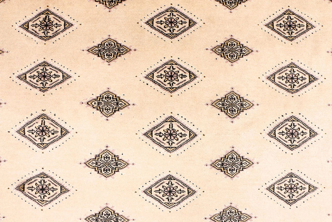 Bisque Pakistani Jaldar Rug 6' 7" x 10' Hand-Knotted | No. QA83909