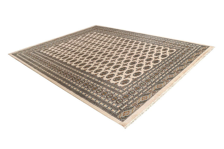 Brown Bokhara Rug 9' 1" x 11' 7" Hand-Knotted | No. QA83943