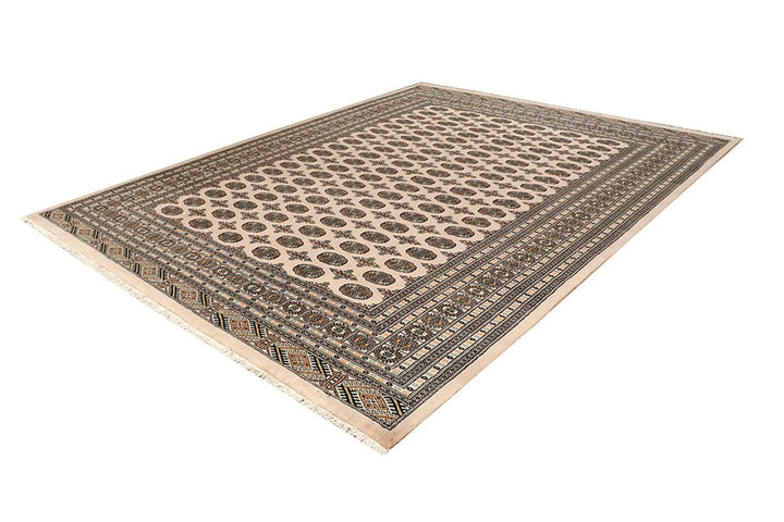 Brown Bokhara Rug 9' 1" x 11' 7" Hand-Knotted | No. QA83943