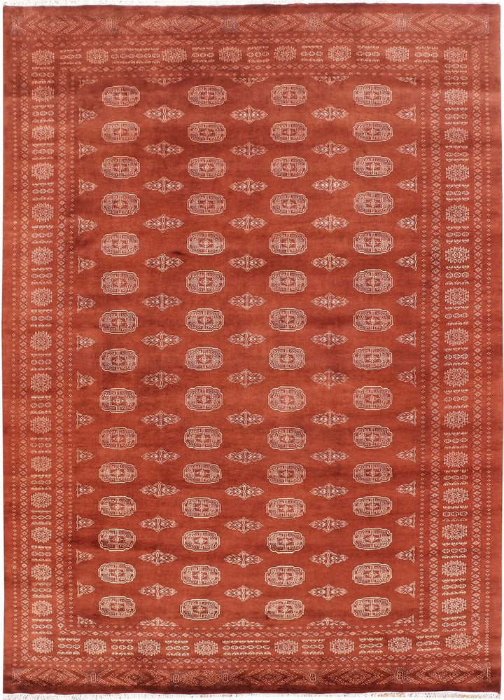 Sienna Pakistani Bokhara Rug 6' 6" x 9' 1" Hand-Knotted | No. QA84042