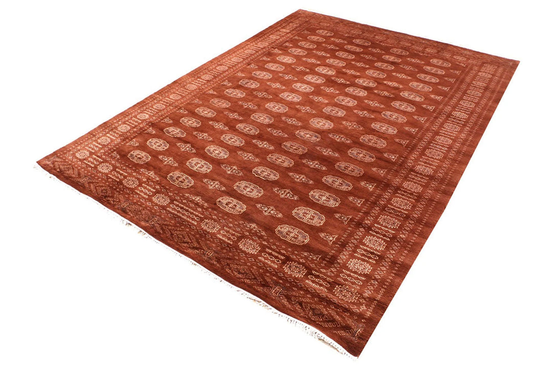 Sienna Pakistani Bokhara Rug 6' 6" x 9' 1" Hand-Knotted | No. QA84042