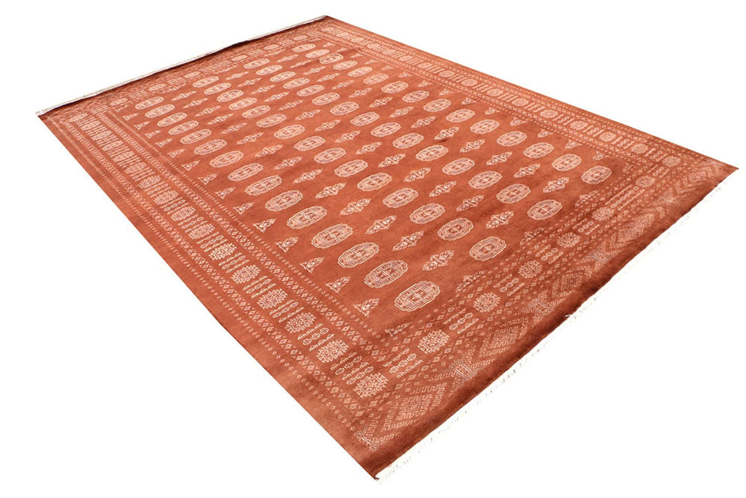 Sienna Pakistani Bokhara Rug 6' 6" x 9' 1" Hand-Knotted | No. QA84042