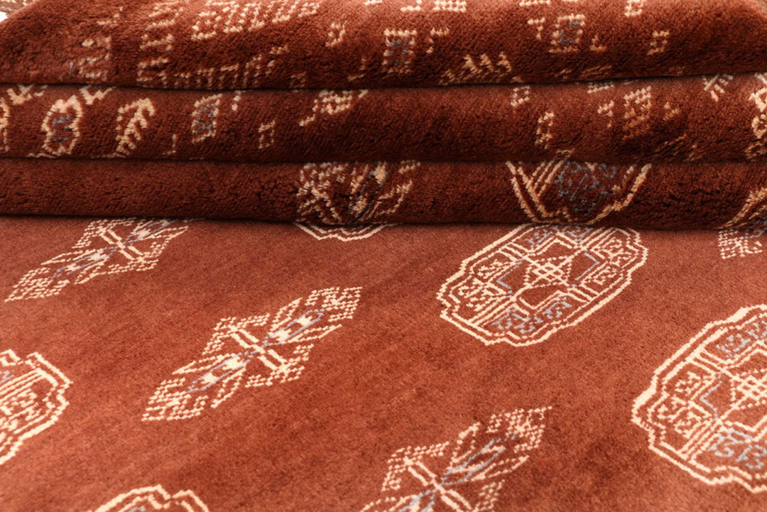 Sienna Pakistani Bokhara Rug 6' 6" x 9' 1" Hand-Knotted | No. QA84042