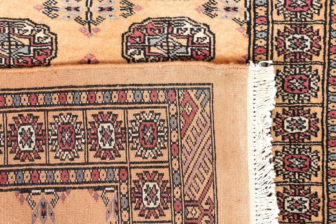 Yellow Pakistani Bokhara Rug 2'7" x 11'10" Hand-Knotted | No. QA84122