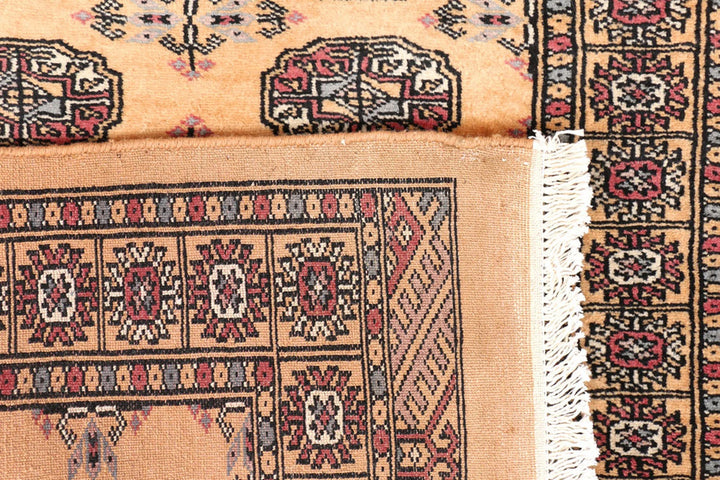 Yellow Pakistani Bokhara Rug 2'7" x 11'10" Hand-Knotted | No. QA84122