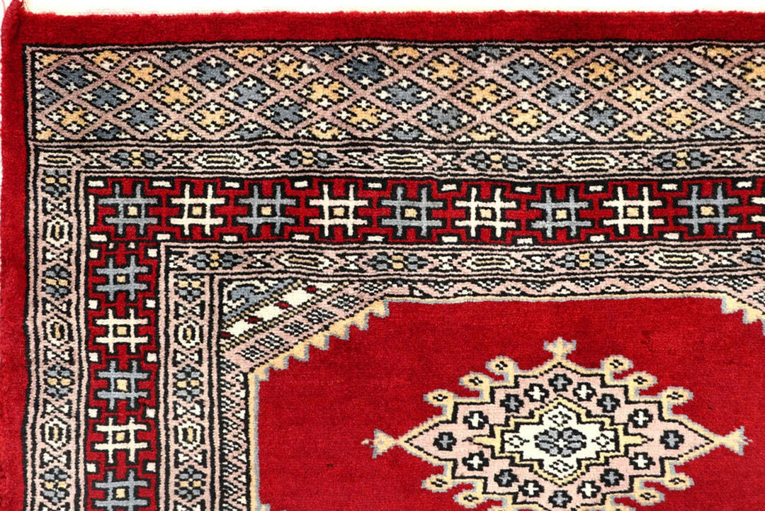 Red Jaldar Rug 2' 7" x 10' 4" Hand-Knotted | No. QA84173