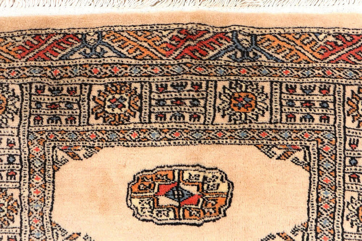Wheat Pakistani Bokhara Rug 2'6" x 11'2" Hand-Knotted | No. QA84331