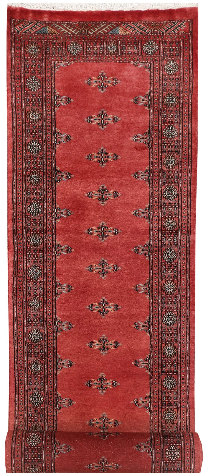 Red Pakistani Butterfly Rug 2' 6" x 12' 4" Hand-Knotted | No. QA84356