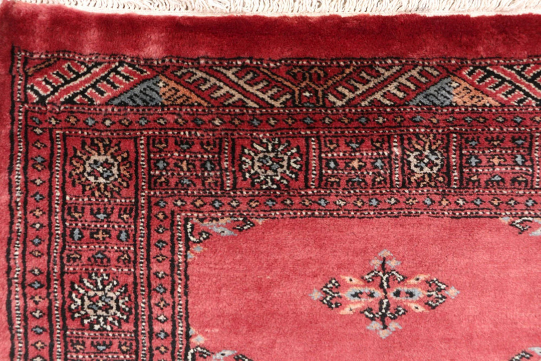 Red Pakistani Butterfly Rug 2' 6" x 12' 4" Hand-Knotted | No. QA84356