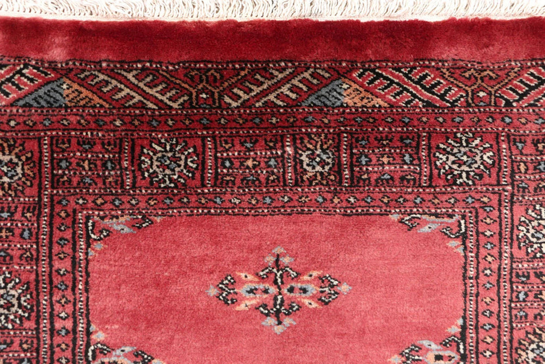 Red Pakistani Butterfly Rug 2' 6" x 12' 4" Hand-Knotted | No. QA84356
