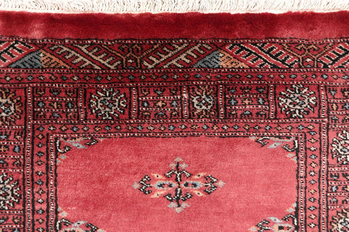 Red Pakistani Butterfly Rug 2' 6" x 12' 4" Hand-Knotted | No. QA84356