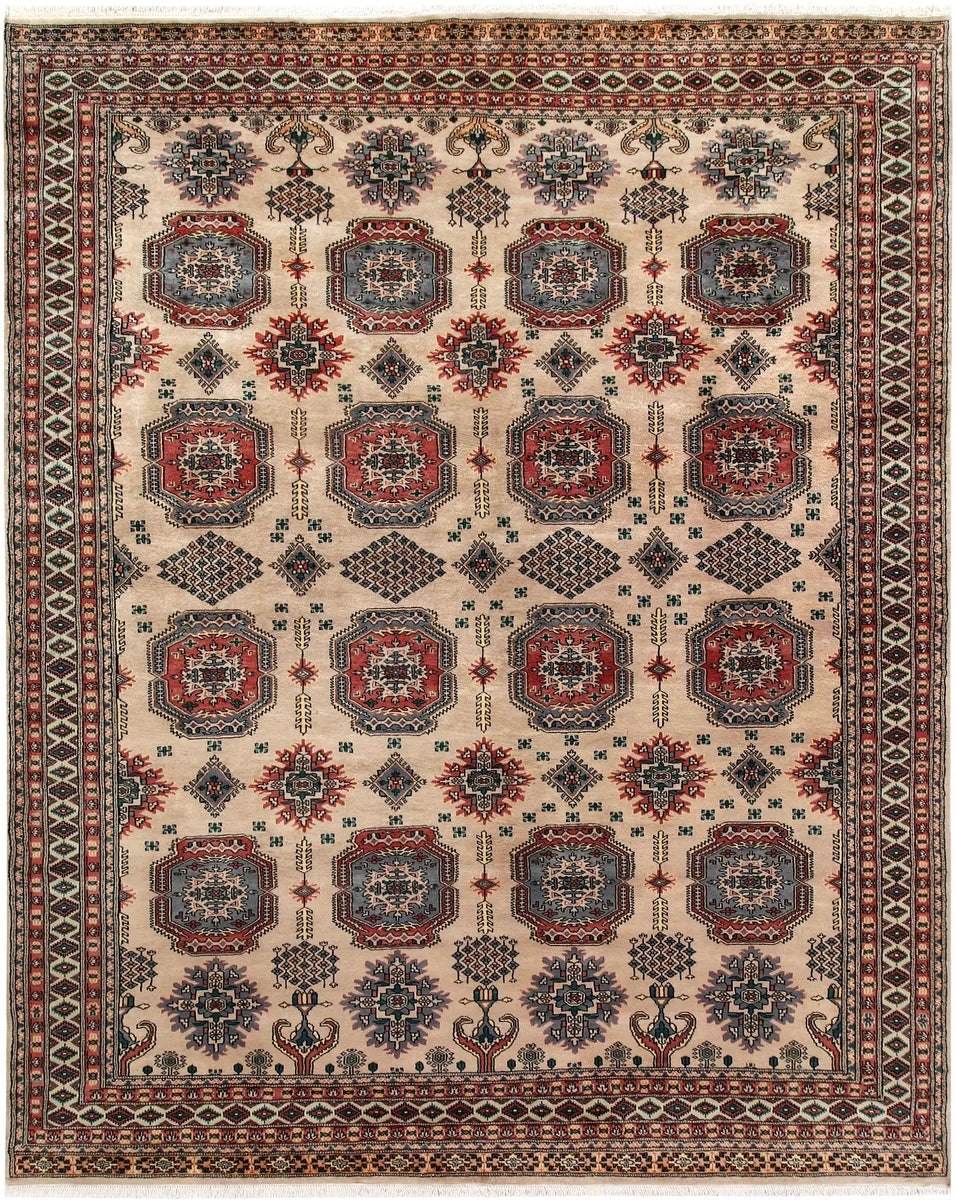 Brown Caucasian Oriental Rug 7' 11" x 10' " Hand-Knotted | No. QA84673