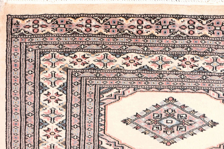 Brown Pakistani Jaldar Rug 3' 1" x 6' 1" Hand-Knotted | No. QA84836