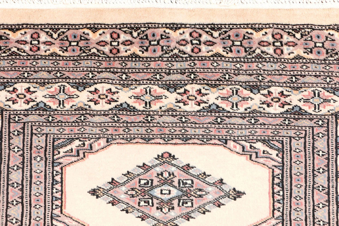 Brown Pakistani Jaldar Rug 3' 1" x 6' 1" Hand-Knotted | No. QA84836