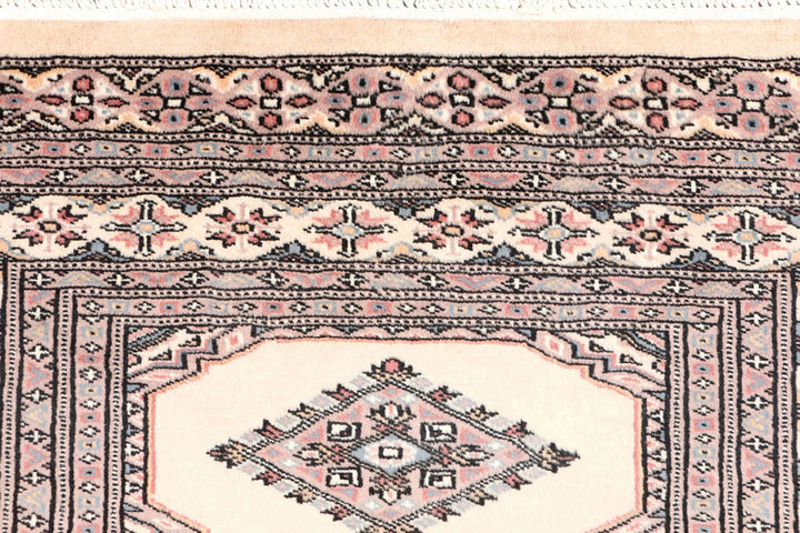 Brown Pakistani Jaldar Rug 3' 1" x 6' 1" Hand-Knotted | No. QA84836