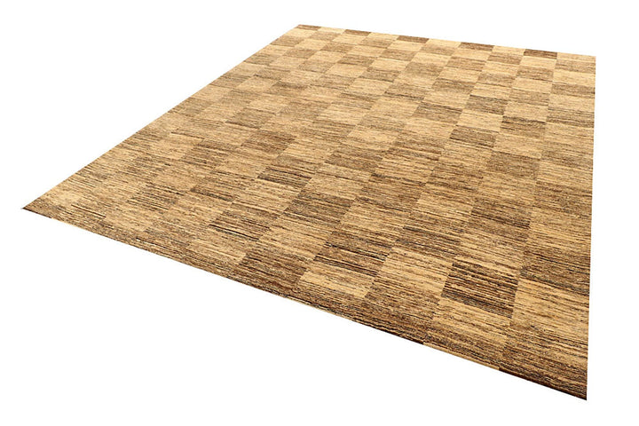 Brown Gabbeh Rug 7' 10" x 9' 9" Hand-Knotted | No. QA85075