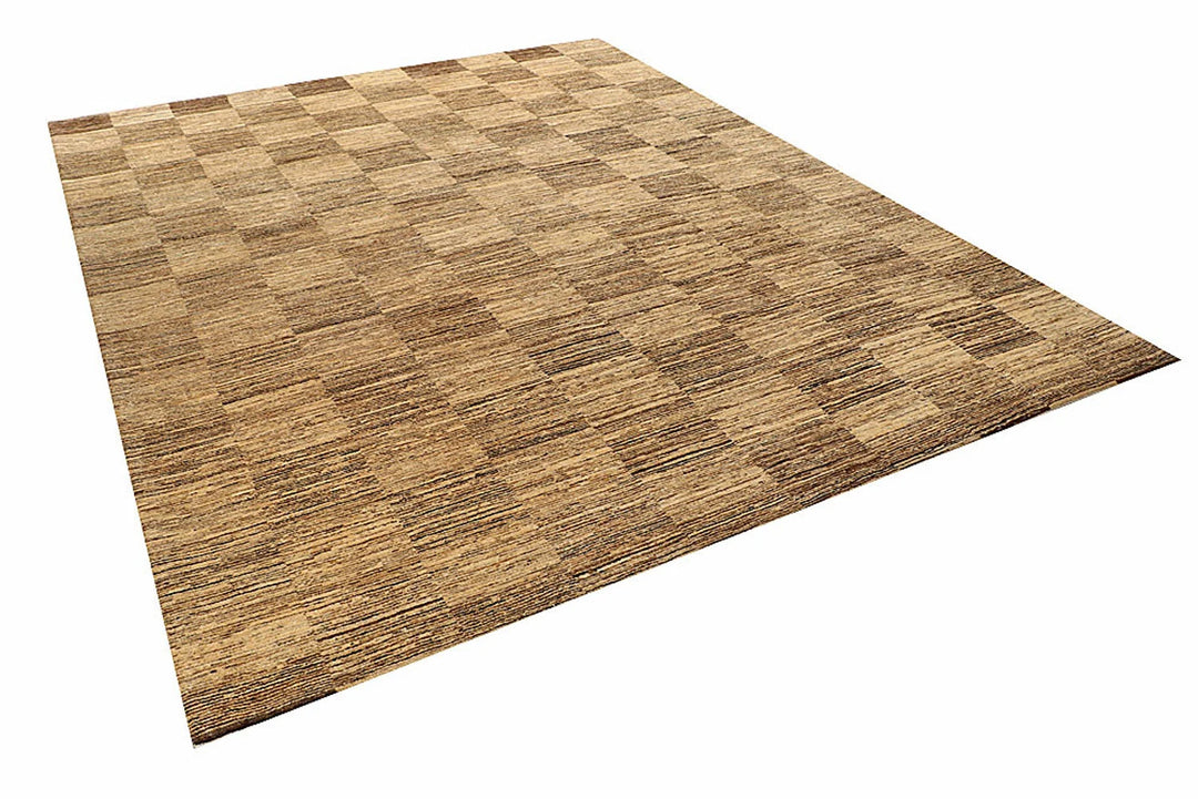 Brown Gabbeh Rug 7' 10" x 9' 9" Hand-Knotted | No. QA85075