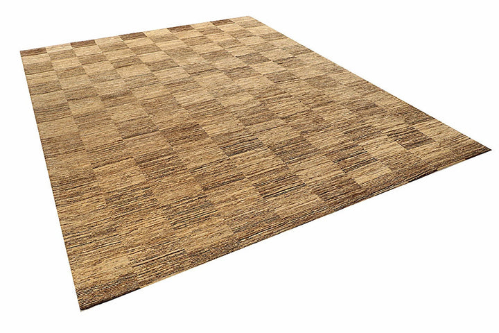Brown Gabbeh Rug 7' 10" x 9' 9" Hand-Knotted | No. QA85075