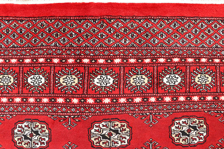 Red Bokhara Rug 5' 6" x 8' 2" Hand-Knotted | No. QA85170