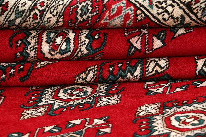 Red Pakistani Jaldar Rug 8' 1" x 11' 4" Hand-Knotted | No. QA85881