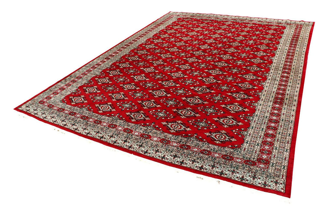 Red Pakistani Jaldar Rug 8' 1" x 11' 4" Hand-Knotted | No. QA85881
