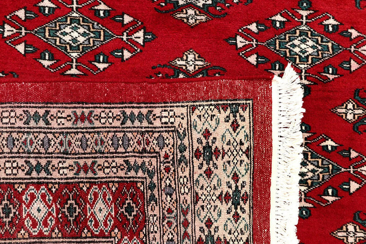 Red Pakistani Jaldar Rug 8' 1" x 11' 4" Hand-Knotted | No. QA85881
