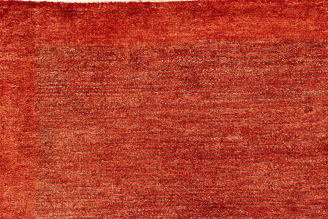 Orange Red Pakistani Gabbeh Rug 5' 5" x 8' Hand-Knotted | No. QA85944