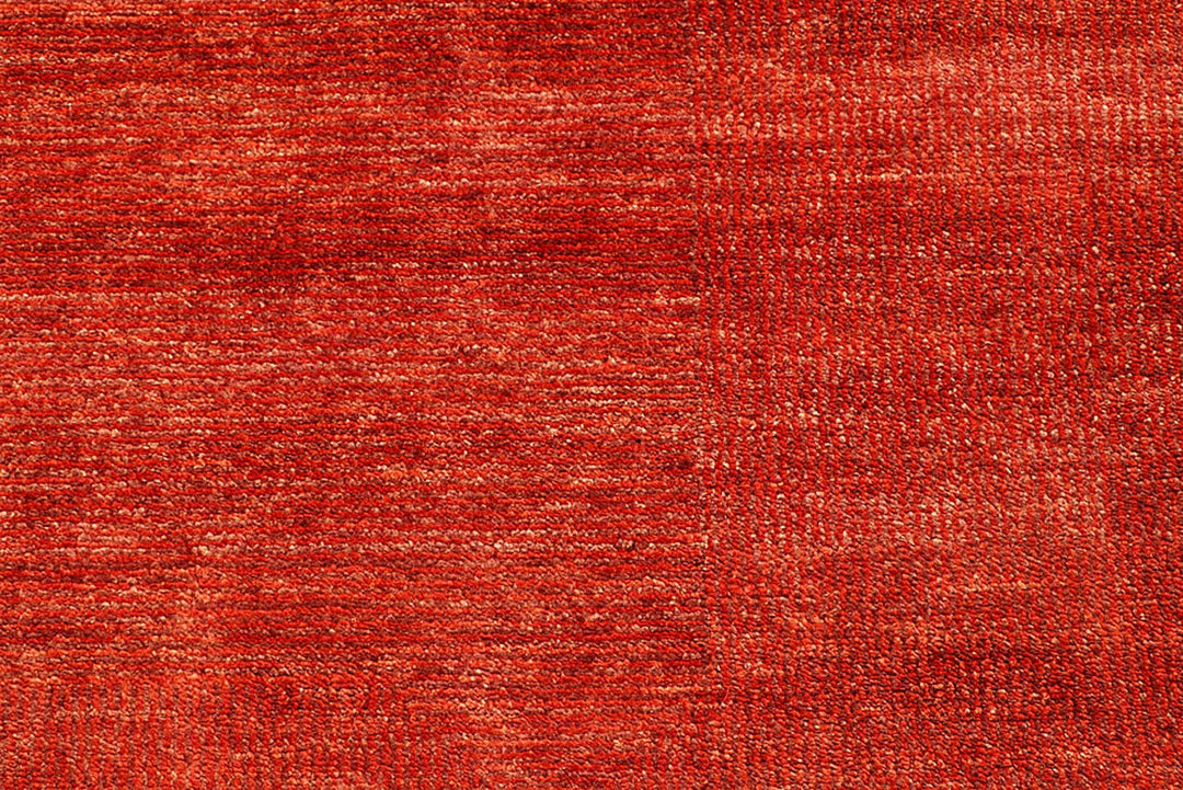 Orange Red Pakistani Gabbeh Rug 5' 5" x 8' Hand-Knotted | No. QA85944