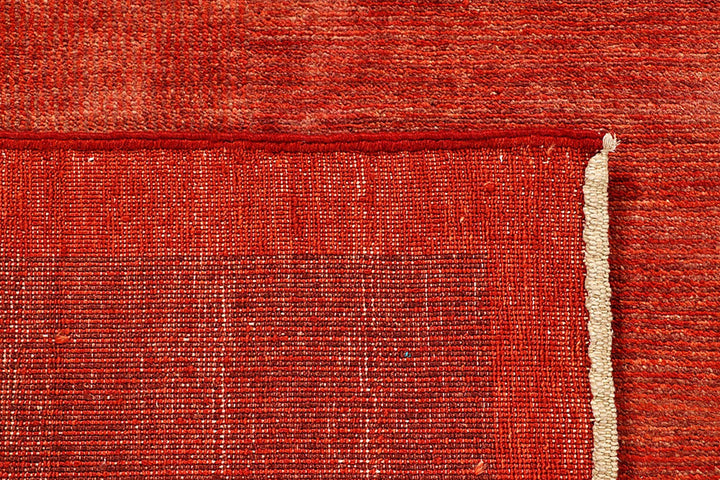 Orange Red Pakistani Gabbeh Rug 5' 5" x 8' Hand-Knotted | No. QA85944