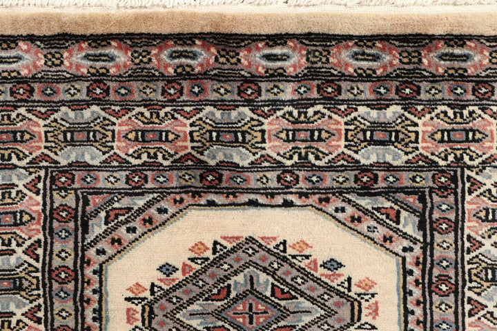 Brown Pakistani Jaldar Runner Rug 2' 3" x 9' 4" Hand-Knotted | No. QA86394
