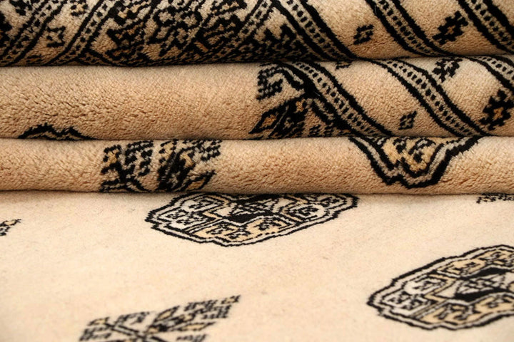 Brown Pakistani Bokhara Rug 10' x 13'4" Hand-Knotted | No. QA86407
