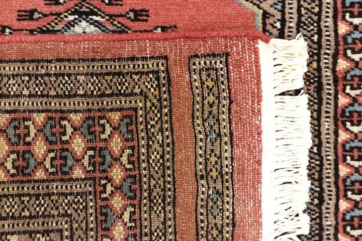 Light Salmon Pakistani Jaldar Runner 2' 3" x 9' Hand-Knotted | No. QA87121