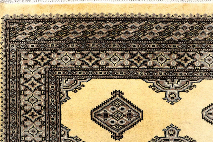 Yellow Pakistani Jaldar Rug 5' 1" x 8' 6" Hand-Knotted | No. QA87226