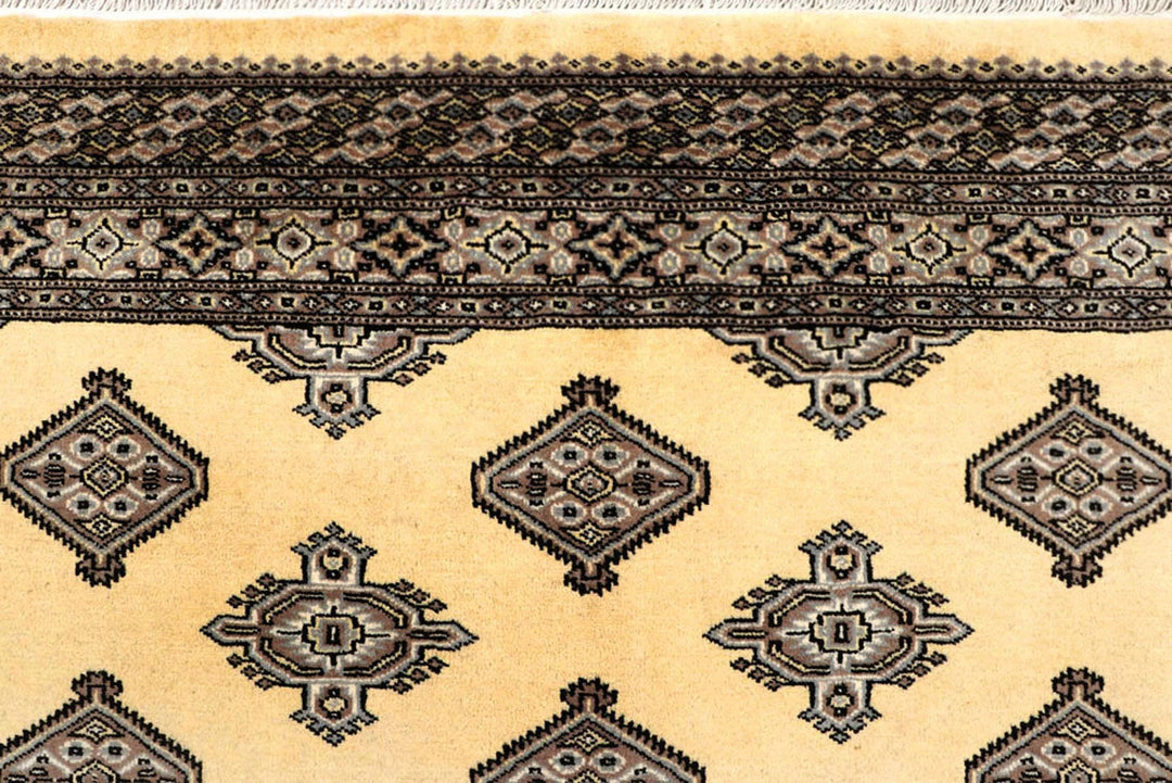Yellow Pakistani Jaldar Rug 5' 1" x 8' 6" Hand-Knotted | No. QA87226
