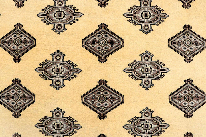 Yellow Pakistani Jaldar Rug 5' 1" x 8' 6" Hand-Knotted | No. QA87226
