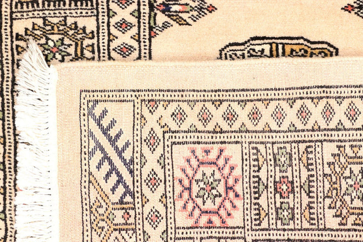 Antique White Pakistani Bokhara Rug 2' 8" x 9' 3" Hand-Knotted | No. QA87239