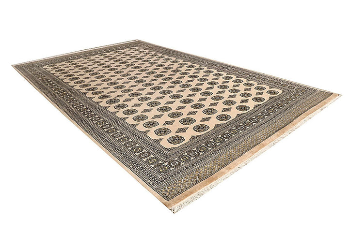 Brown Pakistani Bokhara Rug 8' 11" x 12' 3" Hand-Knotted | No. QA87318
