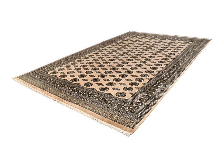 Brown Pakistani Bokhara Rug 8' 11" x 12' 3" Hand-Knotted | No. QA87318