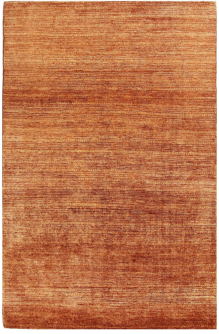 Brown Pakistani Gabbeh Rug 4' x 6' 6" Hand-Knotted | No. QA87725