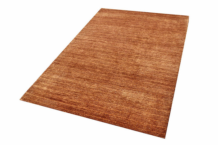 Brown Pakistani Gabbeh Rug 4' x 6' 6" Hand-Knotted | No. QA87725