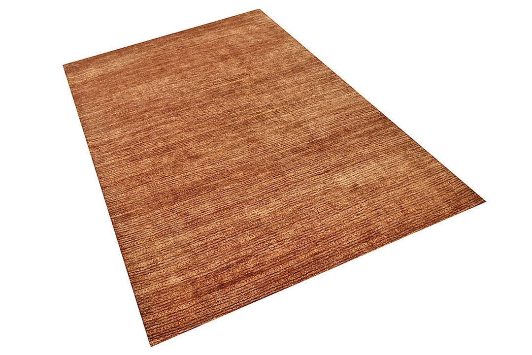 Brown Pakistani Gabbeh Rug 4' x 6' 6" Hand-Knotted | No. QA87725