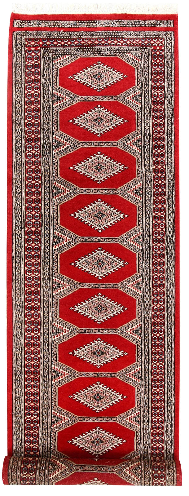 Firebrick Pakistani Jaldar Runner 2' 3" x 9' 4" Hand-Knotted | No. QA87810