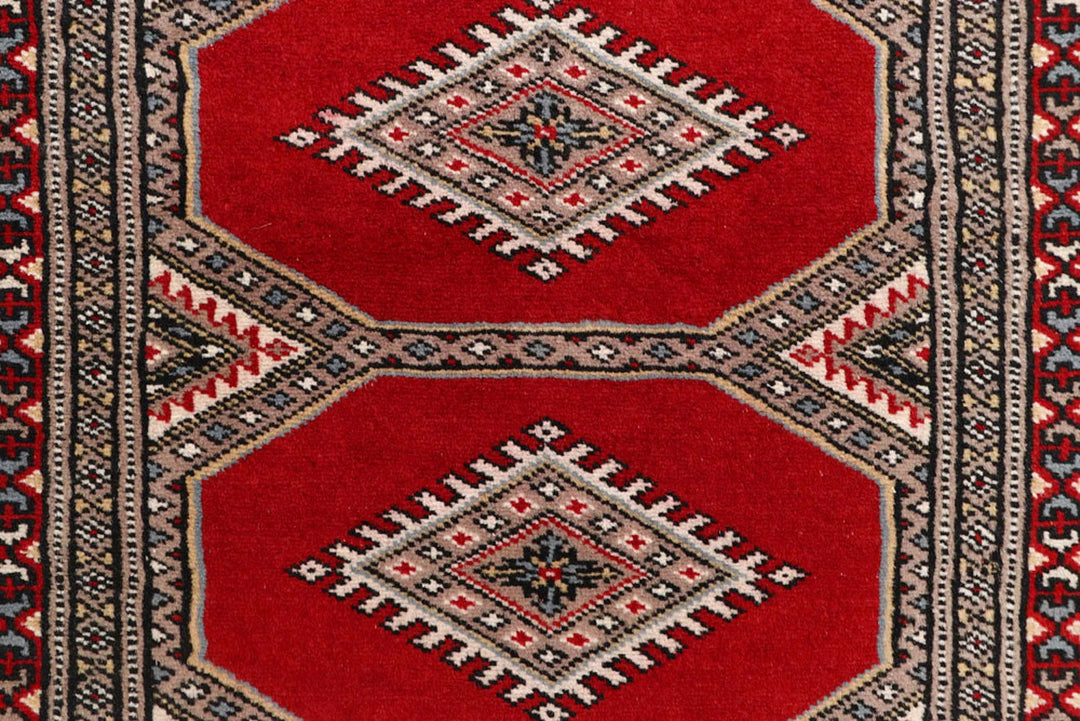 Firebrick Pakistani Jaldar Runner 2' 3" x 9' 4" Hand-Knotted | No. QA87810