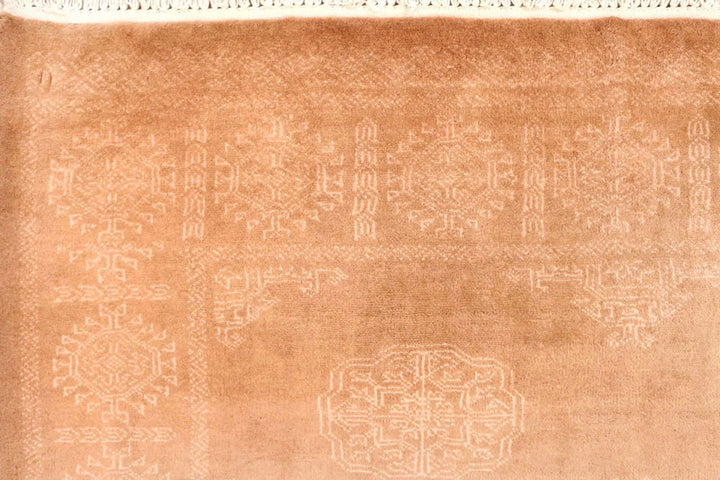 Brown Pakistani Bokhara Rug 4' 3" x 6' 3" Hand-Knotted | No. QA88759