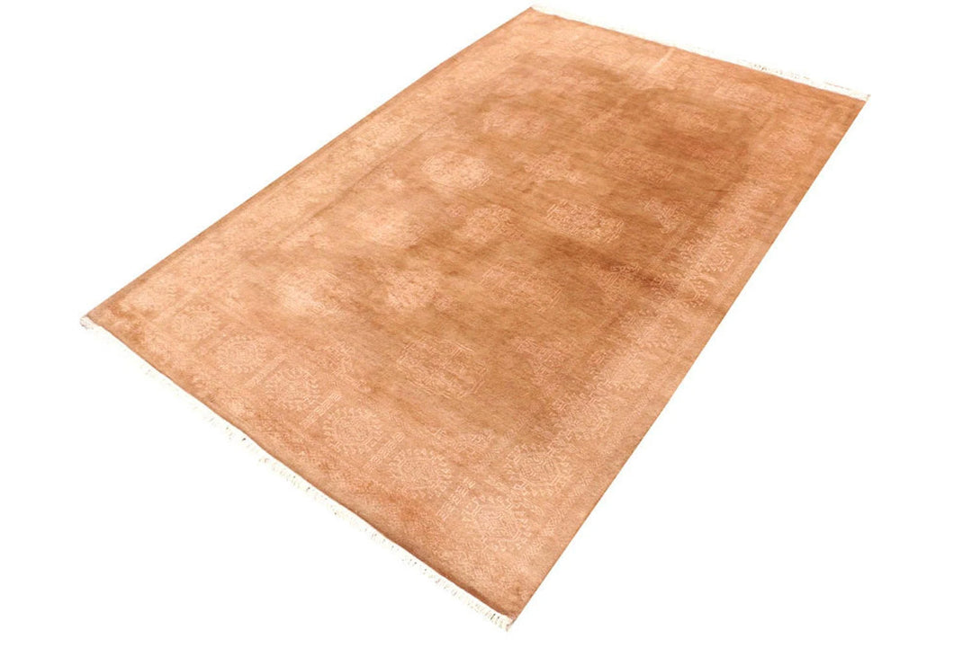 Brown Pakistani Bokhara Rug 4' 3" x 6' 3" Hand-Knotted | No. QA88759