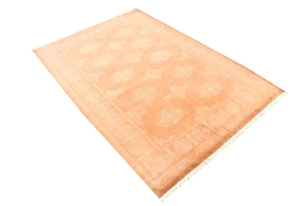 Brown Pakistani Bokhara Rug 4' 3" x 6' 3" Hand-Knotted | No. QA88759