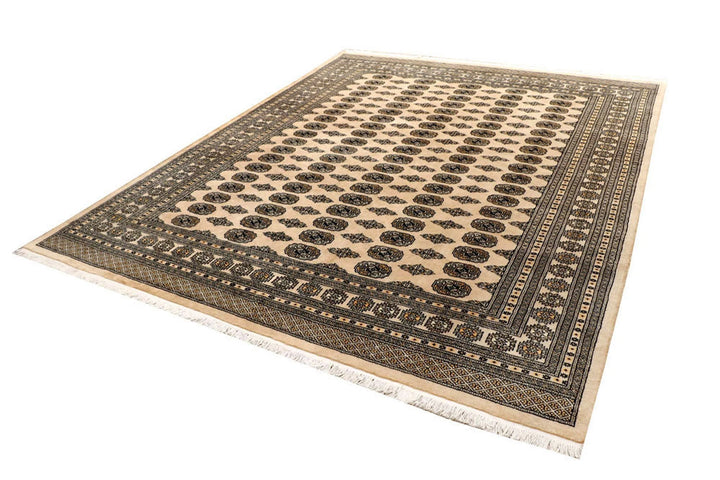 Brown Pakistani Bokhara Rug 8' x 9'11" Hand-Knotted | No. QA88920