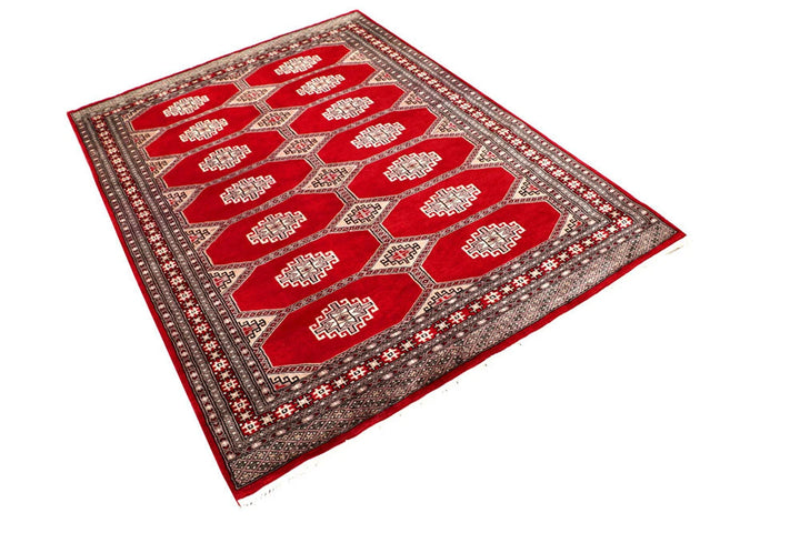 Red Jaldar Rug 4' 6" x 6' 4" Hand-Knotted | No. QA89389