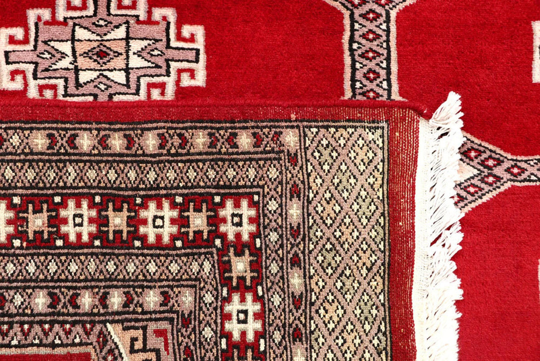 Red Jaldar Rug 4' 6" x 6' 4" Hand-Knotted | No. QA89389