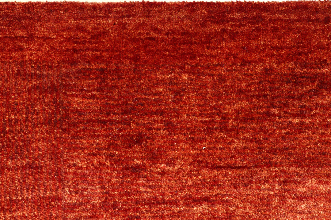 Red Pakistani Gabbeh Rug 2' 7" x 8' 6" Hand-Knotted | No. QA89708